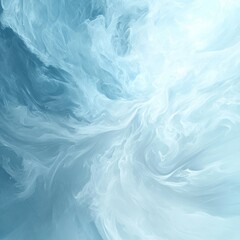 Obraz premium Abstract swirling blue and white paint texture.