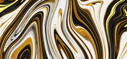 Abstract colorful black orange and white gradient swirl wave background. Luxurious flow liquid lines design element. Abstract modern background with flowing neon bright fluid lines marble pattern.
