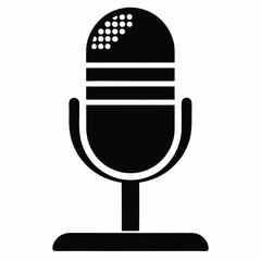 microphone on white background