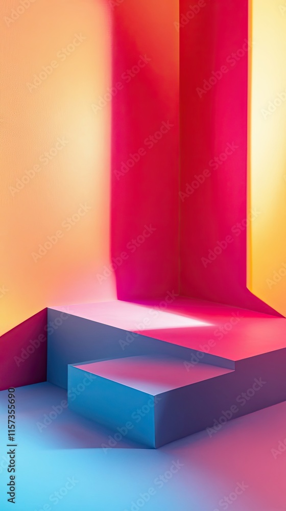 Aufkleber abstract colorful geometric platform design