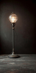 Fototapeta premium Concept photo of vintage lamp or old lamp or rustic lamp with space for text