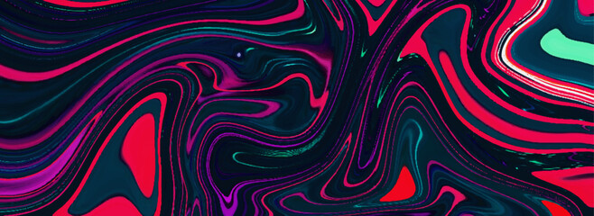 Abstract colorful blue red and pink gradient swirl wave background. Luxurious flow liquid lines design element. Abstract modern gray background with flowing neon bright fluid lines marble pattern.