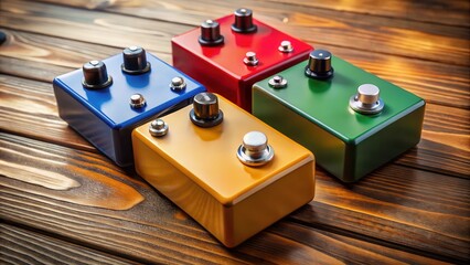 Fuzz pedals for electric guitars , music, effects, distortion, equipment, pedalboard, guitarist, vintage, sound, rock