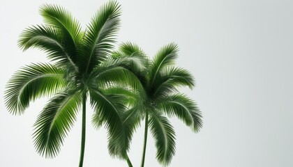 Fototapeta premium Lush Tropical Palm Trees Standing Gracefully Against a Soft Background