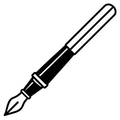 Fountain Pen Line Art Vector Design