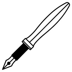 Fountain Pen Line Art Vector Design