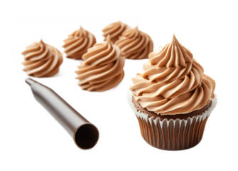 Cupcake Piping Bag for Easy Decoration - Isolated on White Background