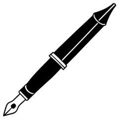 Fountain Pen Line Art Vector Design