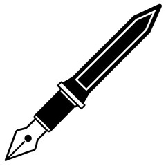 Fountain Pen Line Art Vector Design