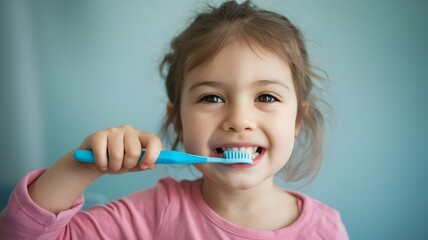 child brushing their teeth