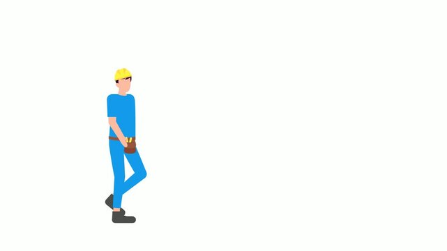 Switching off main electrical switch animation, Man Fixing Light Voltage issue animated video, Electrician Profession Clip, Power Supply and wiring footage, handyman and Repairman tool motion graphics