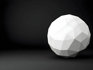 Naklejka premium Low Poly Sphere 3D Render