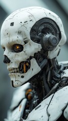 Fototapeta premium Unique Robot and Terracotta Warrior Hybrid Sculpture