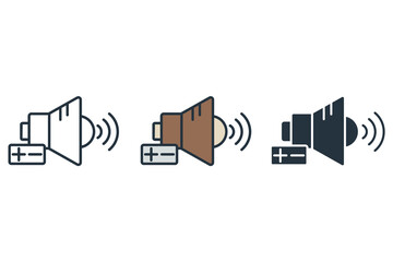 volume icons symbol modern with elements for infographic web