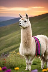llama in the mountains