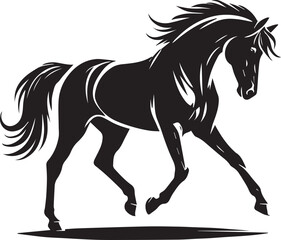 Horse silhouette isolated on white