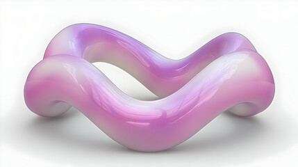 Pink 3D Abstract Wave Illustration