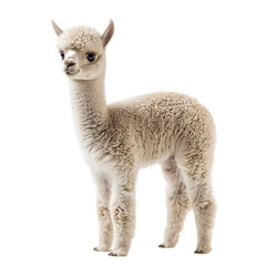 Obraz premium baby alpaca turn left isolate die cut