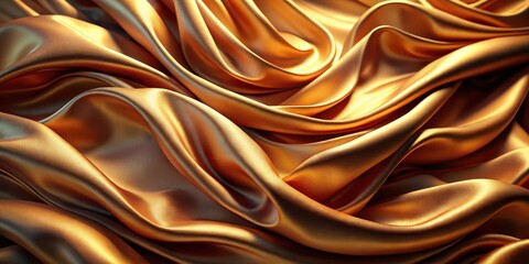 Obraz premium Luxurious abstract background featuring wavy folds of cloth or liquid waves, luxury, abstract, background, waves, wavy, folds