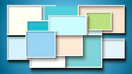 Obraz premium Abstract Background Pastel Squares Illustration