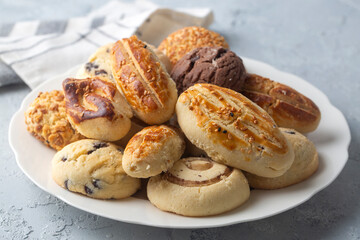 Turkish homemade sweet and savory cookies - tatli tuzlu kurabiye - kuru pasta