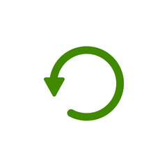 Green refresh or recycle icon design. Arrow icon design. Vector illustration. SVG transparent file. 