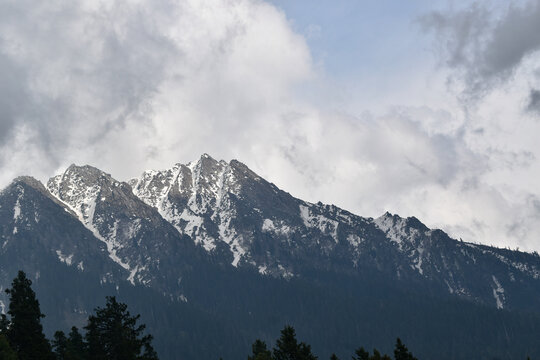clouds over the mountains