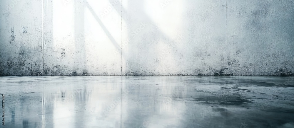 Poster minimalistic design studio with polished concrete floor bright lighting and clean walls ideal for cr