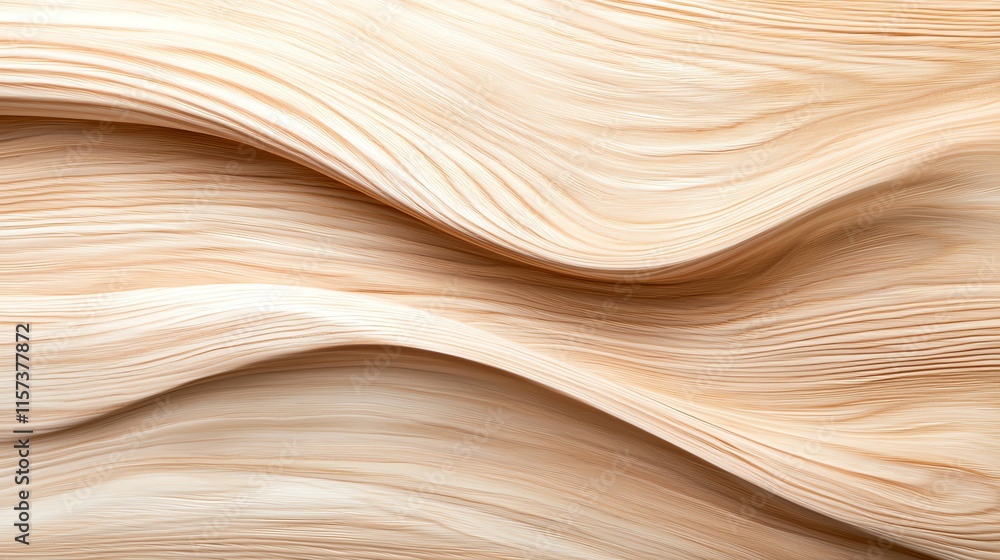 Poster abstract wooden waves pattern, creating a serene and smooth texture