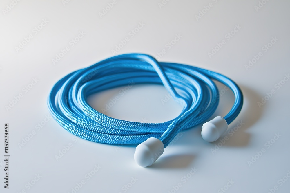 Poster jump rope is placed on white background with generous space around it