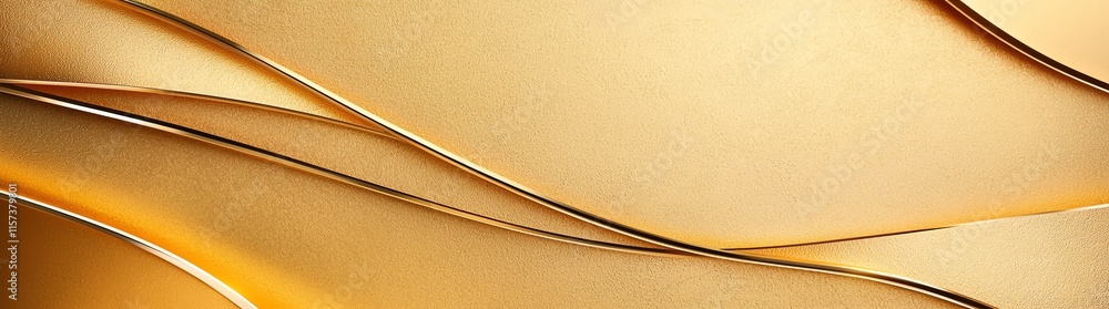 Poster elegant gold abstract background with flowing curves and smooth gradients, creating a luxurious and 