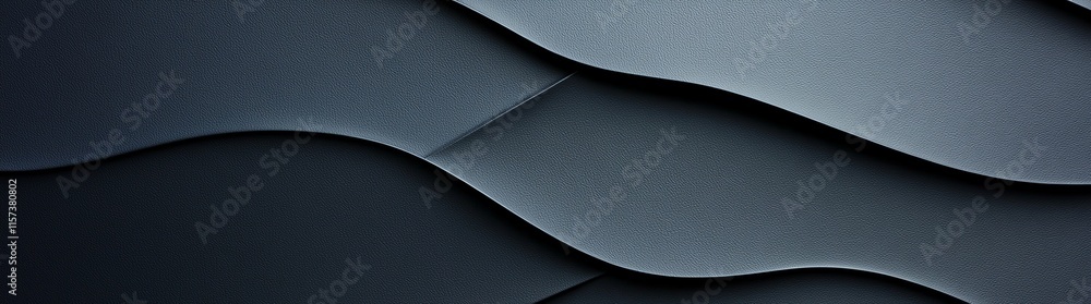 Poster abstract dark wave-like patterns create a sense of depth and movement, perfect for modern design pro