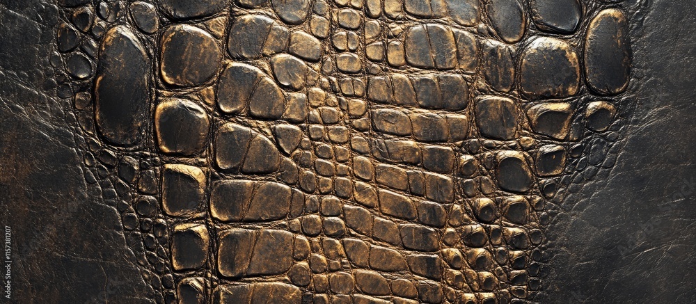 Poster intricate crocodile skin texture background with ample empty space for creative text or design eleme