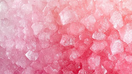 Obraz premium A textured background of pink and white crystals, resembling coarse salt or sugar, creating a visually appealing gradient effect.