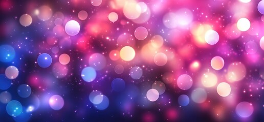 Obraz premium Magical Pink Purple Bokeh Lights Sparkle Festive Background