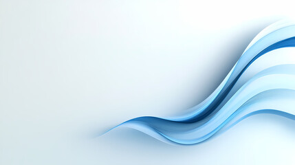 A soft, flowing design in blue shades against a light background, evoking tranquility and elegance.