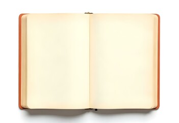 Open old note pad on white background