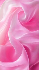 Obraz premium closeup of a pink satin fabric texture background with copy space.