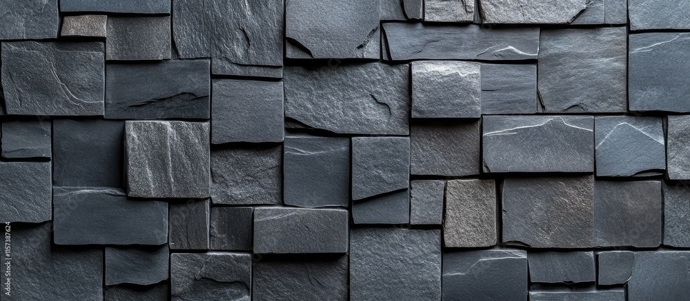 Poster textured grey wall background featuring a variety of stone tiles ideal for presentations or graphic 