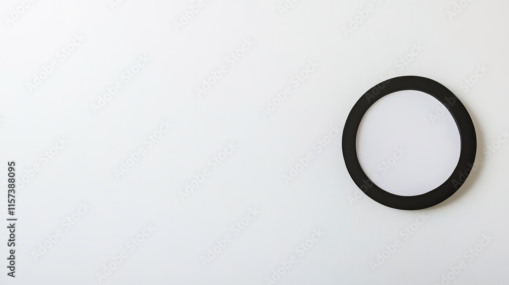 Poster clean minimalistic photo of financial document placed on white background with plenty of copy space 