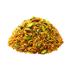 Tasty Pistachio in Biryani isolated on transparent background