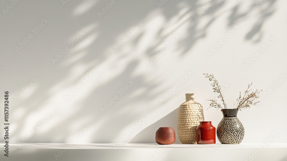 Aufkleber minimalistic stock photo of cultural event-related items displayed on white surface with copy space