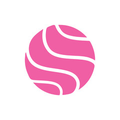 Circle Wave Logo Template Vector, Ocean simple and modern logo design. Company Logo 