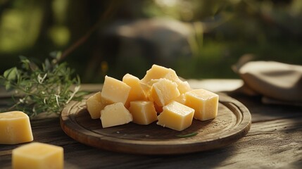 Cheese dices and slices picture