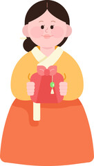 Korea hanbok new year greeting