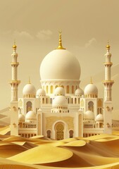 Fototapeta premium Ramadan and Eid al fitr concept backgrounds dates with traditional lantern Light Lamp and Tasbeeh, Ramadan Kareem Mubarak background