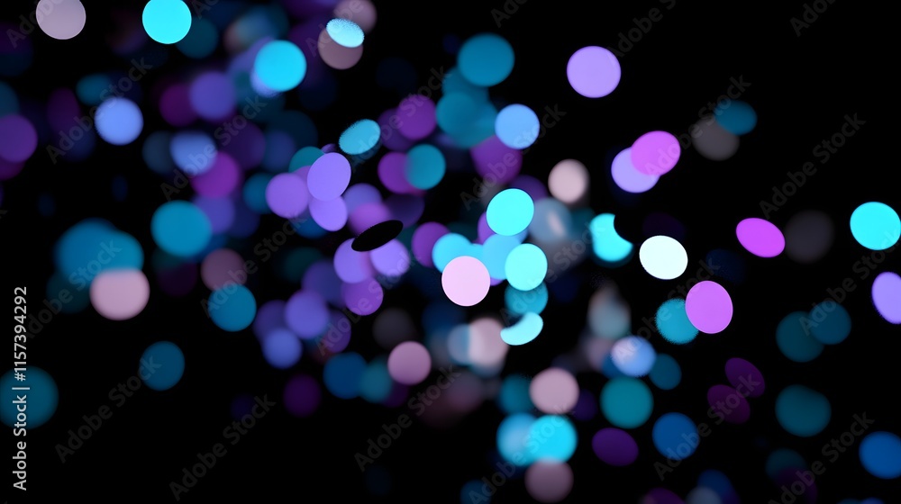 Poster abstract bokeh lights background colorful circles