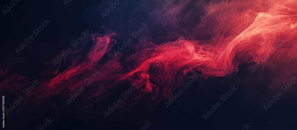 Poster abstract dark background with smoky red textures creating a dramatic atmosphere perfect for adding t