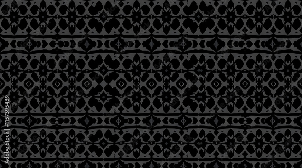 Poster black and grey geometric pattern: an abstract pattern with a minimalist aesthetic. perfect for moder