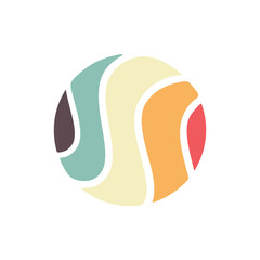 Circle Wave Logo Template Vector, Ocean simple and modern logo design. Company Logo 